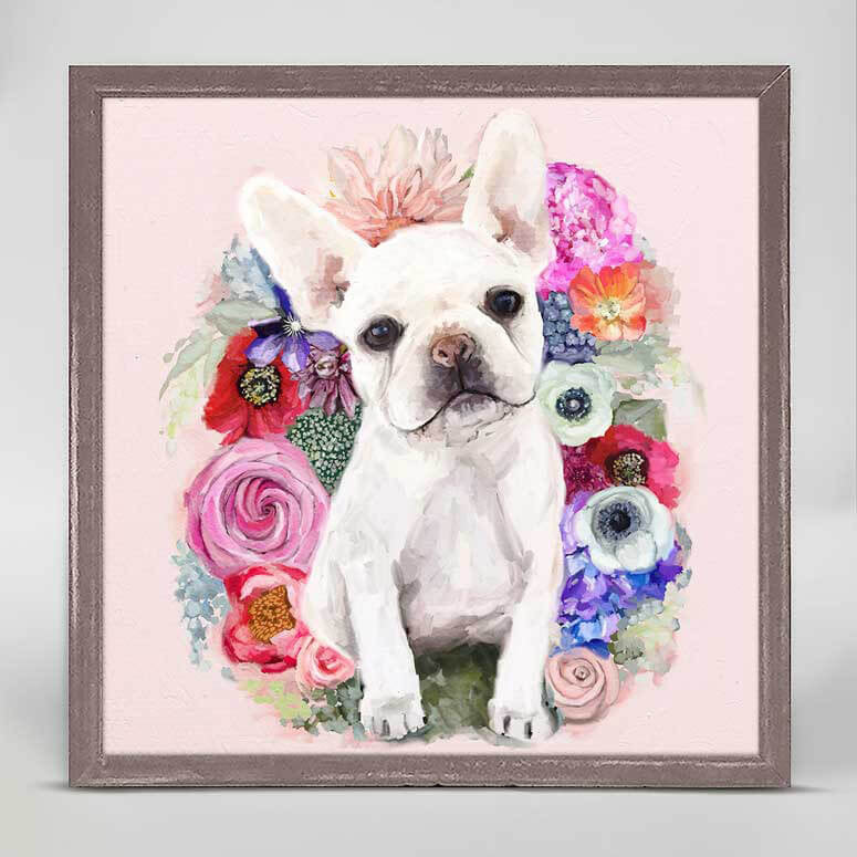 Best Friend Floral Frenchie Mini Canvas – Red Orchard