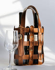 Leather Wine Tote