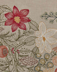 Winter Vine Embroidered Linen Table Runner