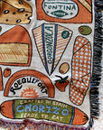 Charcuterie Meat & Cheese Tapestry Blanket