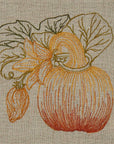 Pumpkin Patch Embroidered Linen Cocktail Napkin Set