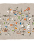 Tree Trimmers Embroidered Linen Table Runner