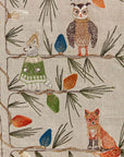 Tree Trimmers Embroidered Linen Table Runner