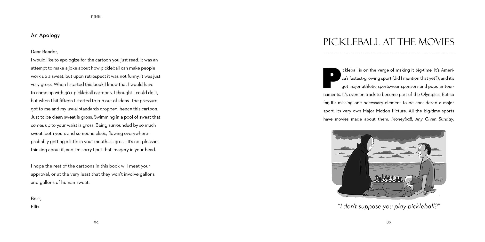 Dink! Pickleball Facts, Fictions &amp; Cartoons by Ellis Rosen